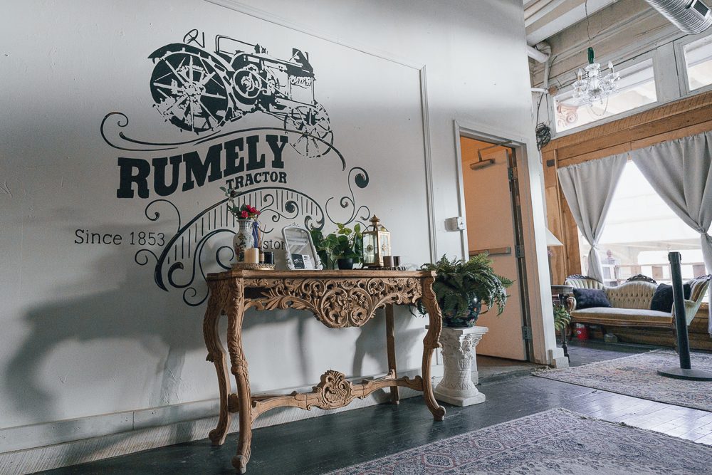 Historic event venue in Kansas City West Bottoms — Rumely interior
